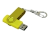 USB 2.0- флешка промо на 32 Гб с поворотным механизмом и однотонным металлическим клипом (желтый/желтый) 32Gb (Изображение 3)