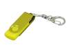 USB 2.0- флешка промо на 32 Гб с поворотным механизмом и однотонным металлическим клипом (желтый/желтый) 32Gb (Изображение 1)