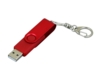 USB 2.0- флешка промо на 32 Гб с поворотным механизмом и однотонным металлическим клипом (красный) 32Gb (Изображение 2)