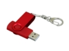 USB 2.0- флешка промо на 32 Гб с поворотным механизмом и однотонным металлическим клипом (красный) 32Gb (Изображение 3)