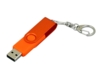 USB 2.0- флешка промо на 32 Гб с поворотным механизмом и однотонным металлическим клипом (оранжевый) 32Gb (Изображение 2)
