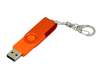 USB 2.0- флешка промо на 32 Гб с поворотным механизмом и однотонным металлическим клипом (оранжевый) 32Gb (Изображение 2)