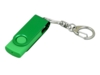 USB 2.0- флешка промо на 32 Гб с поворотным механизмом и однотонным металлическим клипом (зеленый/зеленый) 32Gb (Изображение 1)