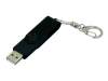 USB 2.0- флешка промо на 32 Гб с поворотным механизмом и однотонным металлическим клипом (черный) 32Gb (Изображение 2)