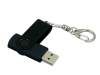 USB 2.0- флешка промо на 32 Гб с поворотным механизмом и однотонным металлическим клипом (черный) 32Gb (Изображение 3)