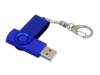 USB 2.0- флешка промо на 32 Гб с поворотным механизмом и однотонным металлическим клипом (синий/синий) 32Gb (Изображение 3)