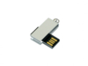 USB 2.0- флешка мини на 8 Гб с мини чипом в цветном корпусе (серебристый) 8Gb (Изображение 3)