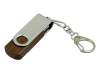 USB 2.0- флешка промо на 16 Гб с поворотным механизмом (коричневый/серебристый) 16Gb (Изображение 1)