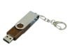 USB 2.0- флешка промо на 64 Гб с поворотным механизмом (коричневый/серебристый) 64Gb (Изображение 2)