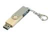 USB 2.0- флешка промо на 32 Гб с поворотным механизмом (серебристый/натуральный) 32Gb (Изображение 2)