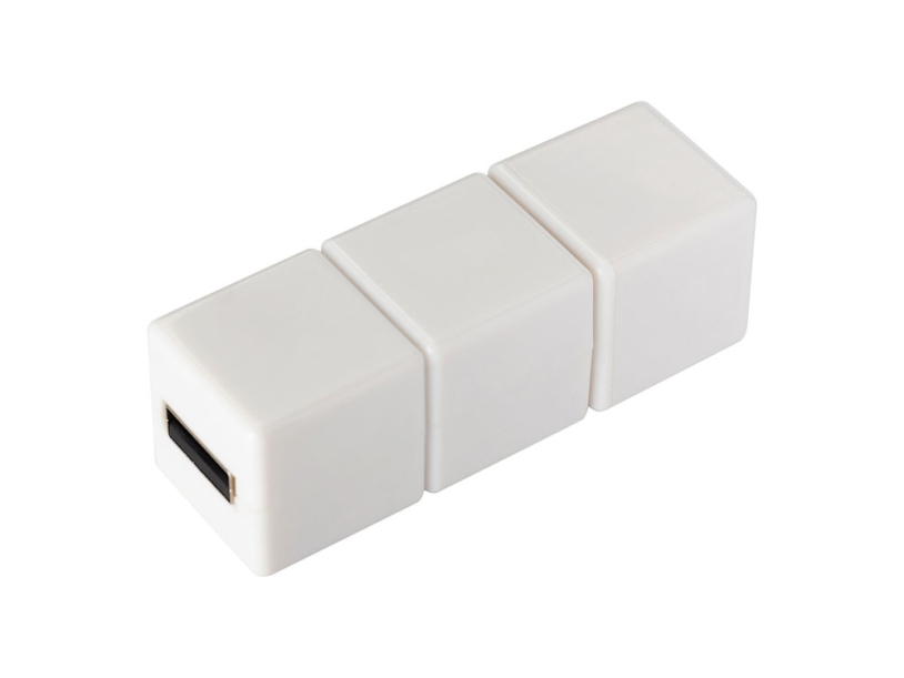 USB 2.0- флешка на 2 Гб Кубик Рубика (белый) 2Gb (Изображение 1)