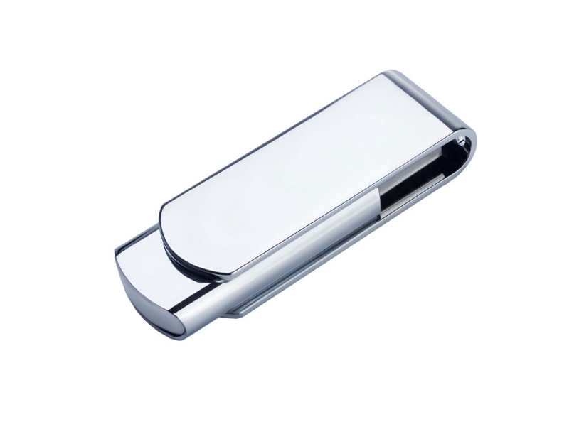 USB 2.0- флешка на 512 Мб глянцевая поворотная (Изображение 2)