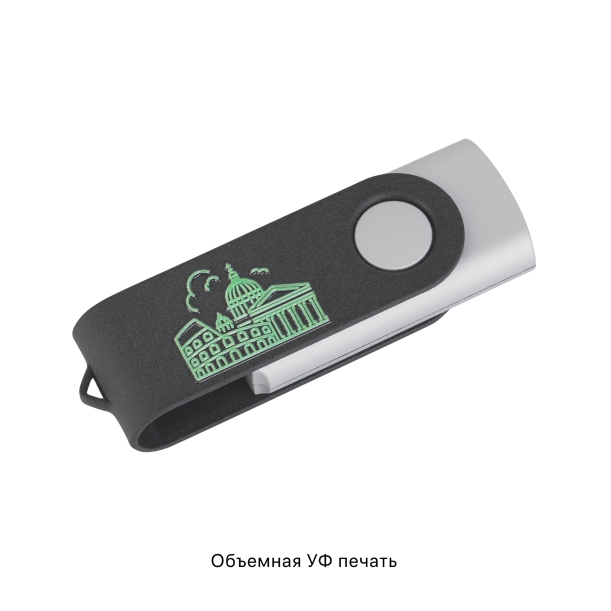 Флеш-карта "Vostok SOFTGRIP" 16 Гб, покрытие softgrip (черный) (Изображение 3)
