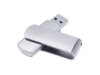 USB 3.0- флешка на 16 Гб глянцевая поворотная (серебристый) 16Gb (Изображение 1)