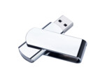 USB 3.0- флешка на 64 Гб глянцевая поворотная (серебристый) 64Gb