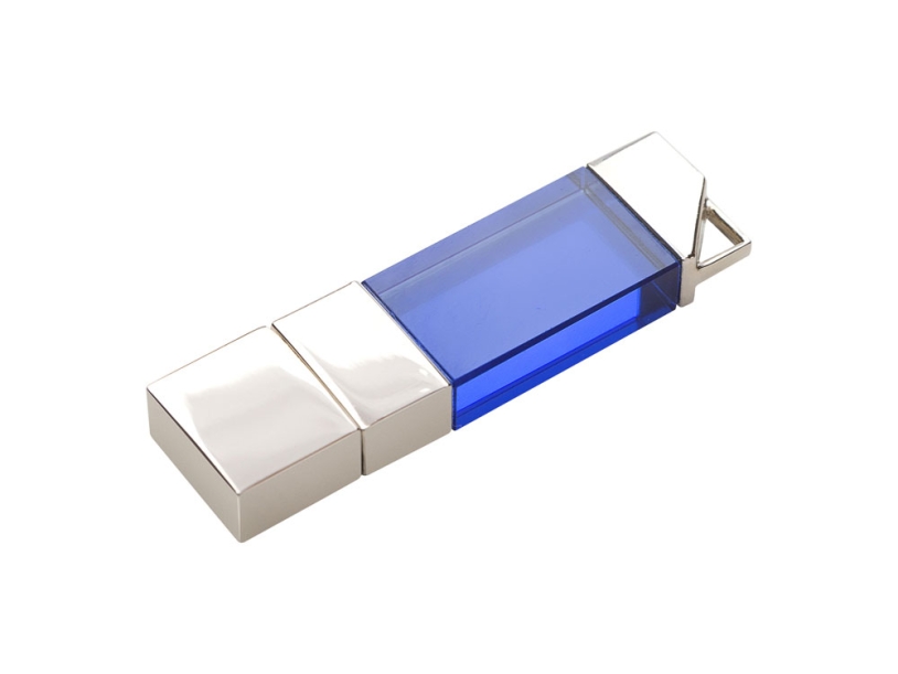 USB 2.0- флешка на 32 Гб кристалл мини (синий) 32Gb (Изображение 1)