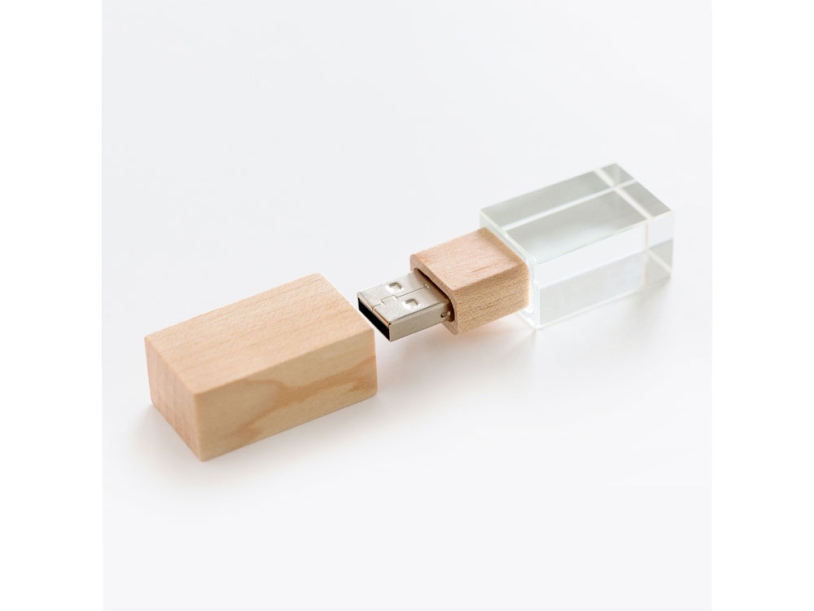 USB 2.0- флешка на 2 Гб кристалл дерево (Изображение 2)