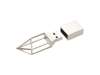 USB 2.0- флешка на 32 Гб Геометрия (серебристый) 32Gb (Изображение 1)