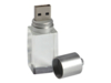 USB 2.0- флешка на 16 Гб в виде большого кристалла (серебристый) 16Gb (Изображение 2)