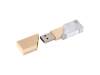 USB 2.0- флешка на 32 Гб кристалл в металле (золотистый) 32Gb (Изображение 2)