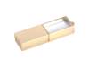 USB 2.0- флешка на 4 Гб кристалл в металле (золотистый) 4Gb (Изображение 1)