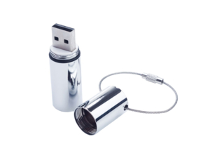 USB 2.0- флешка на 2 Гб Цилиндр (серебристый) 2Gb