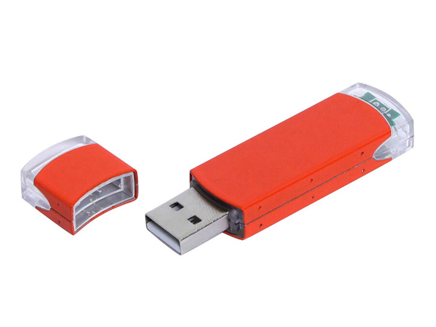 USB 3.0- флешка промо на 128 Гб прямоугольной классической формы (оранжевый) 128Gb