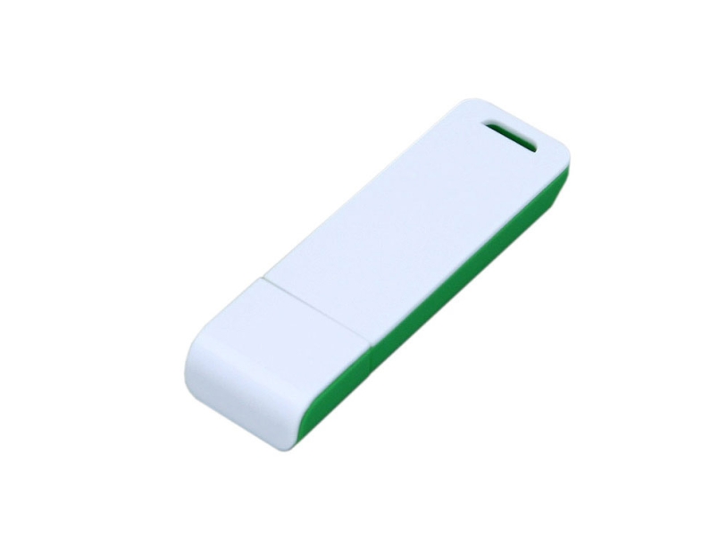 USB 3.0- флешка на 64 Гб с оригинальным двухцветным корпусом (зеленый/белый) 64Gb (Изображение 3)