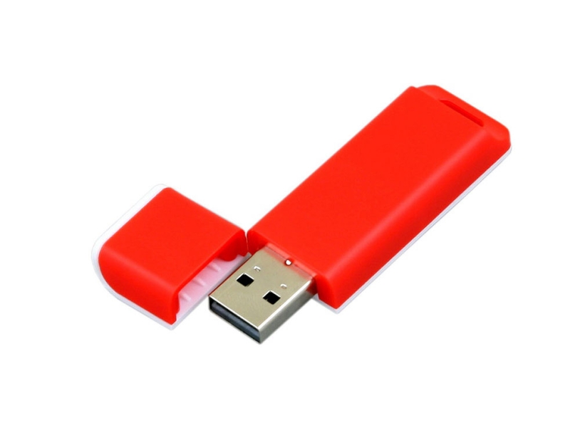 USB 3.0- флешка на 64 Гб с оригинальным двухцветным корпусом (красный/белый) 64Gb (Изображение 2)