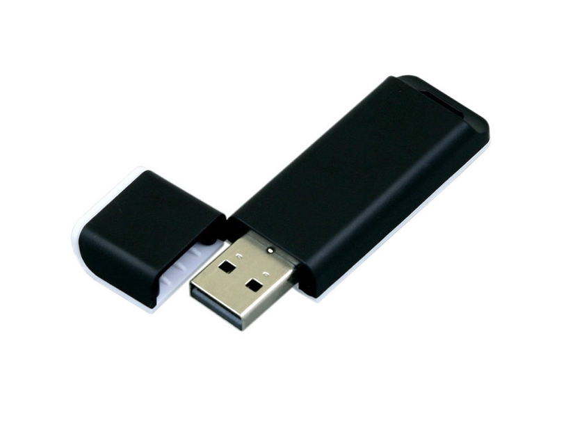 USB 3.0- флешка на 32 Гб с оригинальным двухцветным корпусом (черный/белый) 32Gb (Изображение 2)