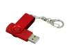 USB 3.0- флешка промо на 32 Гб с поворотным механизмом и однотонным металлическим клипом (красный) 32Gb (Изображение 3)