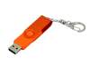 USB 3.0- флешка промо на 32 Гб с поворотным механизмом и однотонным металлическим клипом (оранжевый) 32Gb (Изображение 2)