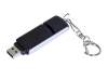 USB 3.0- флешка промо на 64 Гб с прямоугольной формы с выдвижным механизмом (черный/серебристый) 64Gb (Изображение 2)