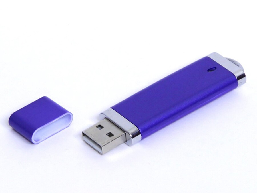 USB 3.0- флешка промо на 64 Гб прямоугольной классической формы (синий) 64Gb