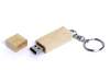 USB 2.0- флешка на 4 Гб прямоугольная форма, колпачок с магнитом (натуральный) 4Gb (Изображение 1)
