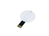 USB 2.0- флешка на 64 Гб в виде пластиковой карточки круглой формы (белый) 64Gb (Изображение 2)