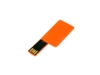 USB 2.0- флешка на 32 Гб в виде пластиковой карточки (оранжевый) 32Gb (Изображение 2)