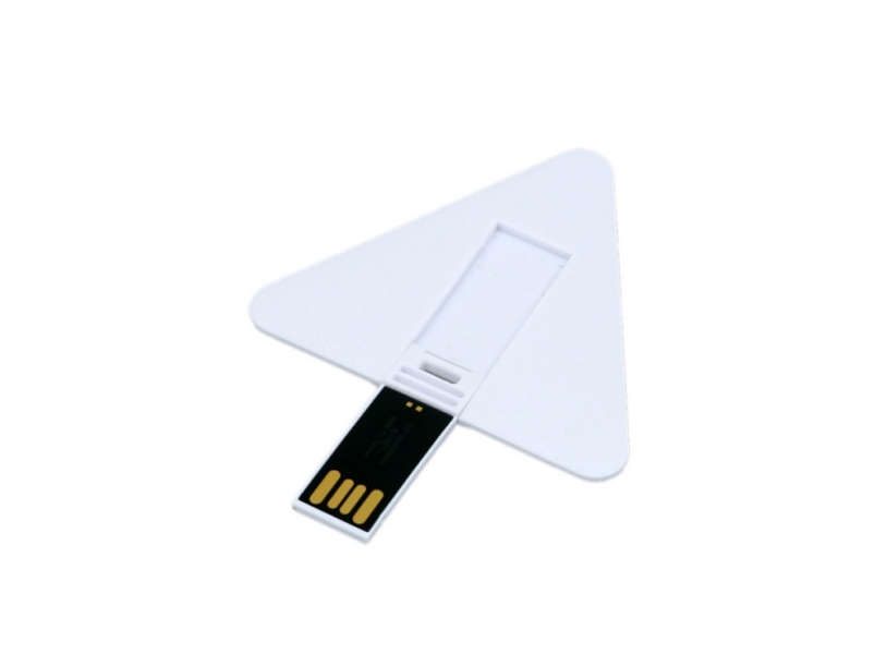 USB 2.0- флешка на 16 Гб в виде пластиковой карточки треугольной формы (Изображение 1)