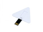 USB 2.0- флешка на 16 Гб в виде пластиковой карточки треугольной формы (белый) 16Gb