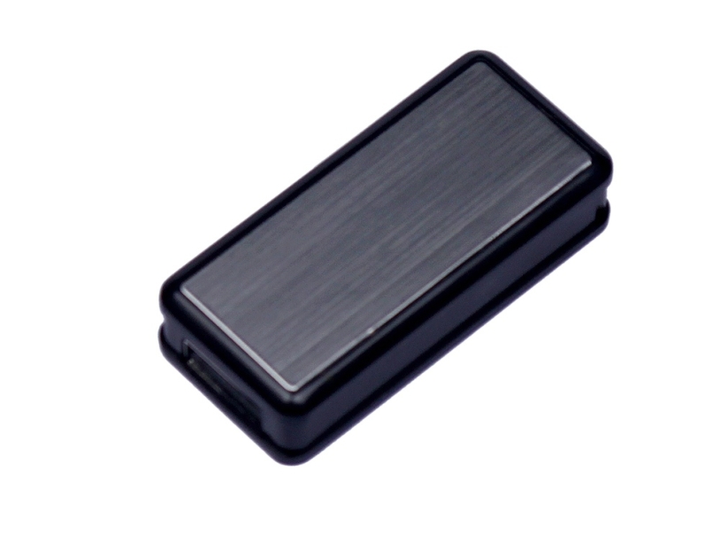USB 2.0- флешка промо на 4 Гб прямоугольной формы, выдвижной механизм (черный) 4Gb (Изображение 2)