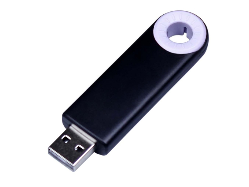 USB 2.0- флешка промо на 8 Гб прямоугольной формы, выдвижной механизм (Изображение 1)