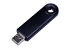 USB 2.0- флешка промо на 8 Гб прямоугольной формы, выдвижной механизм (черный) 8Gb