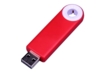 USB 2.0- флешка промо на 8 Гб прямоугольной формы, выдвижной механизм (красный/белый) 8Gb (Изображение 1)