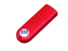 USB 2.0- флешка промо на 8 Гб прямоугольной формы, выдвижной механизм (красный/белый) 8Gb (Изображение 2)
