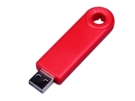USB 2.0- флешка промо на 64 Гб прямоугольной формы, выдвижной механизм (красный) 64Gb