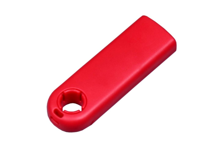 USB 2.0- флешка промо на 32 Гб прямоугольной формы, выдвижной механизм (красный) 32Gb (Изображение 2)