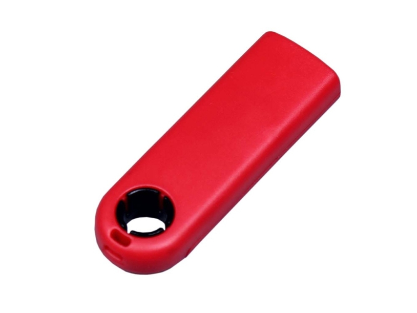 USB 3.0- флешка промо на 64 Гб прямоугольной формы, выдвижной механизм (черный/красный) 64Gb (Изображение 2)