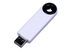 USB 2.0- флешка промо на 8 Гб прямоугольной формы, выдвижной механизм (черный/белый) 8Gb (Изображение 1)