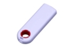 USB 2.0- флешка промо на 4 Гб прямоугольной формы, выдвижной механизм (красный/белый) 4Gb (Изображение 2)