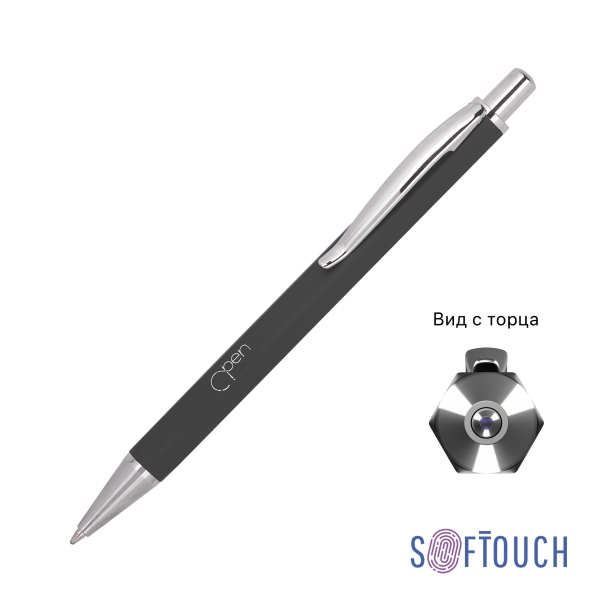 Ручка шариковая "Stanley", покрытие soft touch (черный) (Изображение 1)